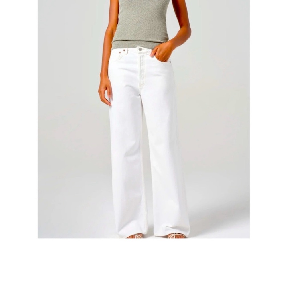 Agolde Dame High Rise Wide Leg Jean milkshake, Sz27